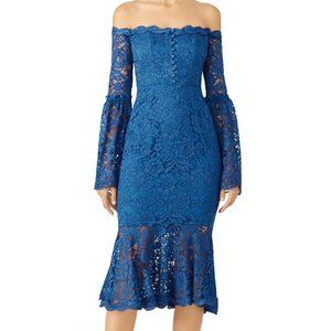 Blue Octavia Off-the-Shoulder Dress by Nicholas